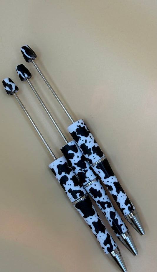Cow Print- Beadable Pen