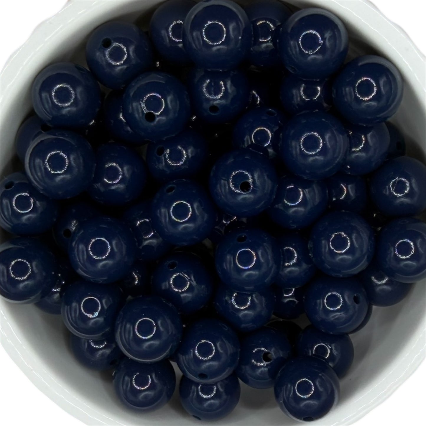 Navy Blue- Liquid Silicone Bead 15mm