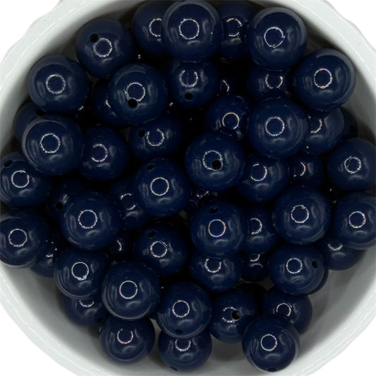 Navy Blue- Liquid Silicone Bead 15mm