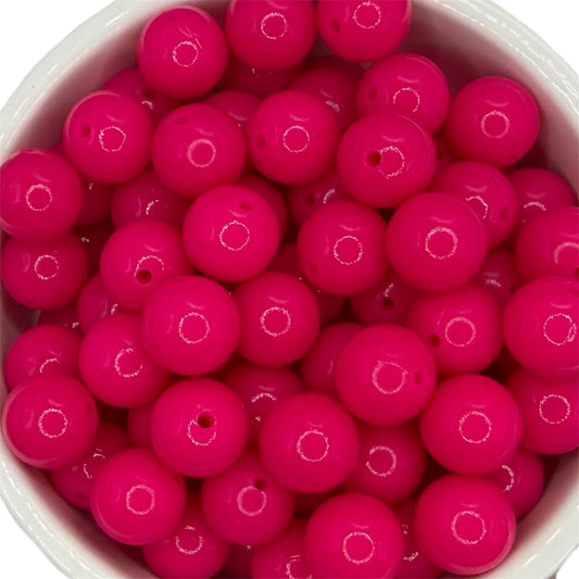 Shocking Pink - Liquid Silicone Bead 15mm