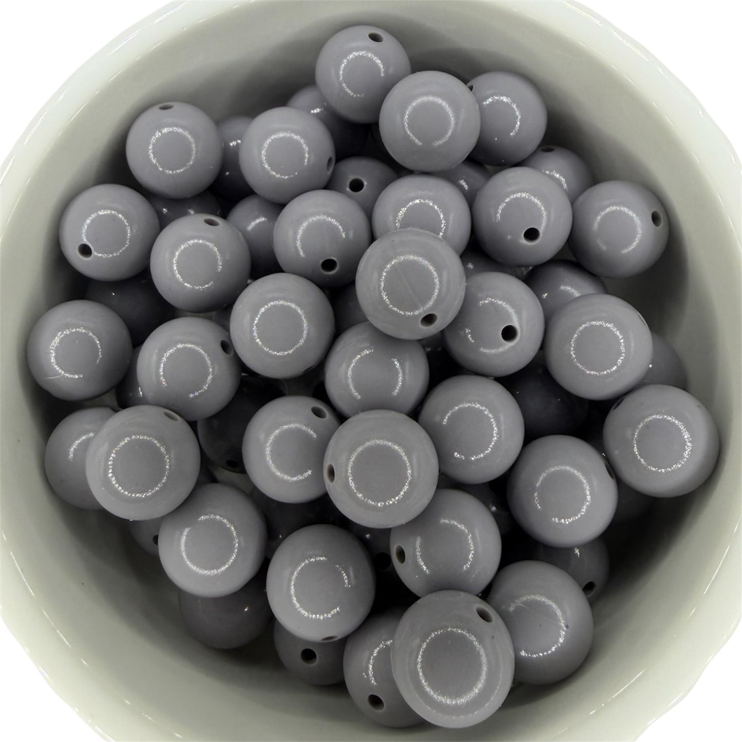 Gray- Liquid Silicone Bead 15mm