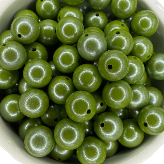 Money Green- Opal Silicone Bead 15mm