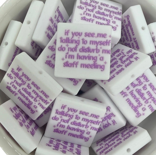 Staffing Meeting- EXCLUSIVE TO PBK- Silicone Focal Bead
