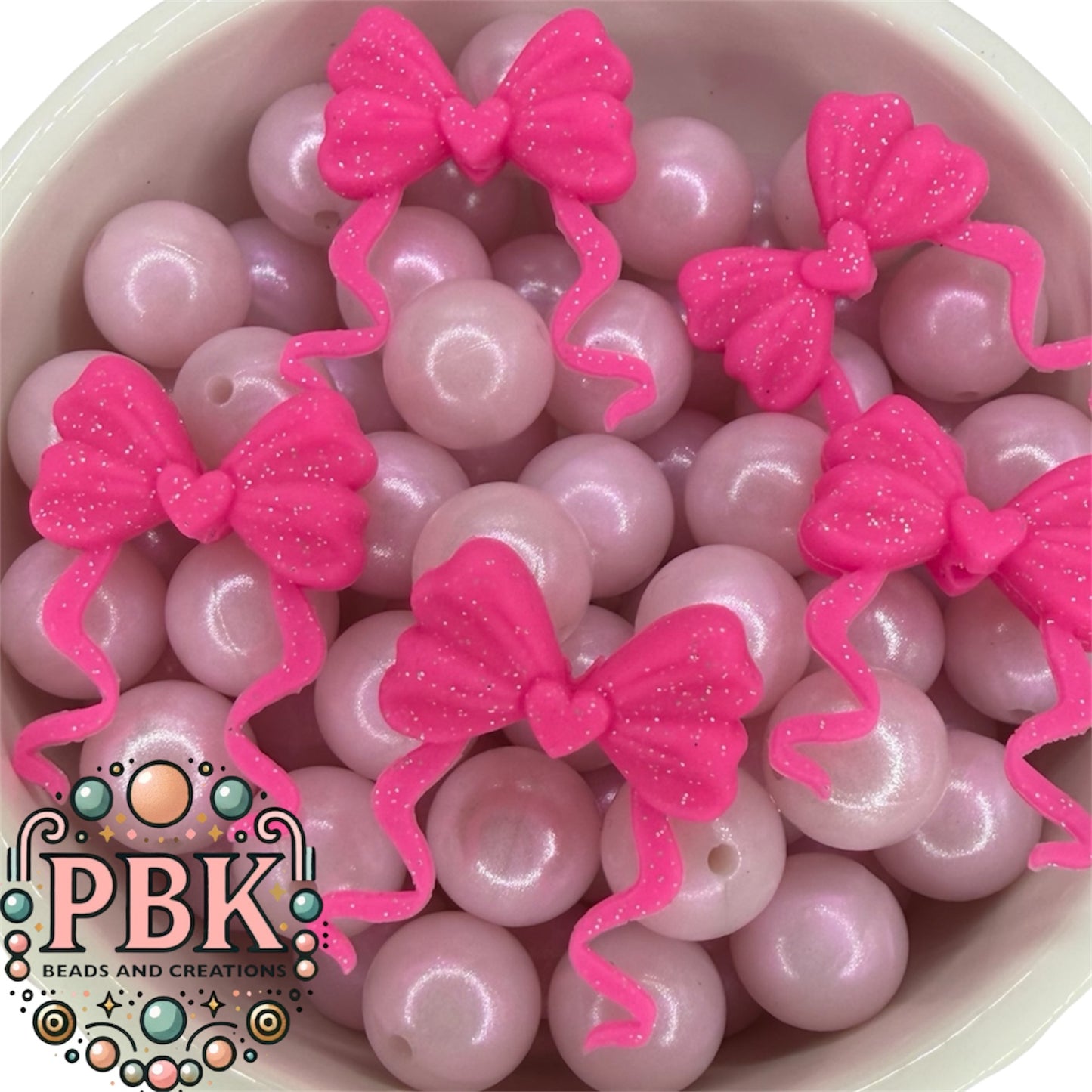 Bow with Tails (Hot Pink Glitter) - EXCLUSIVE TO PBK