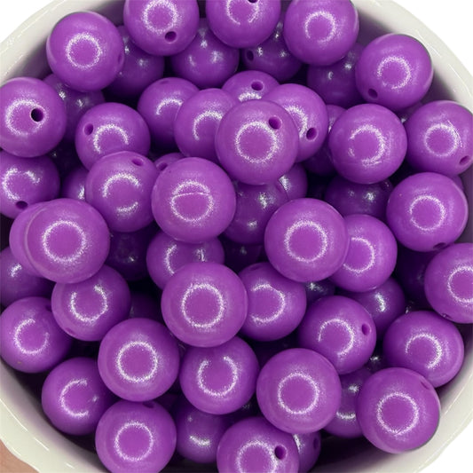 Grape- Opal Silicone Bead 15mm