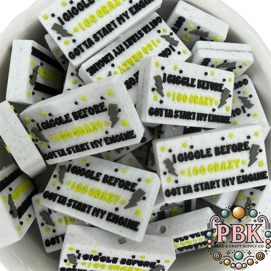 Giggle before I go crazy- EXCLUSIVE TO PBK- Silicone Focal Bead