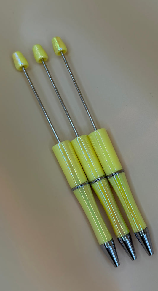 Bright Yellow Opal -Beadable Pen