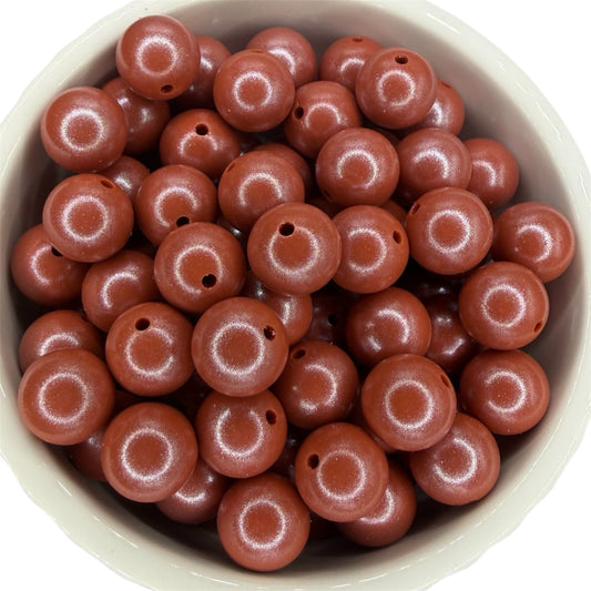 Rust- Opal Silicone Bead 15mm