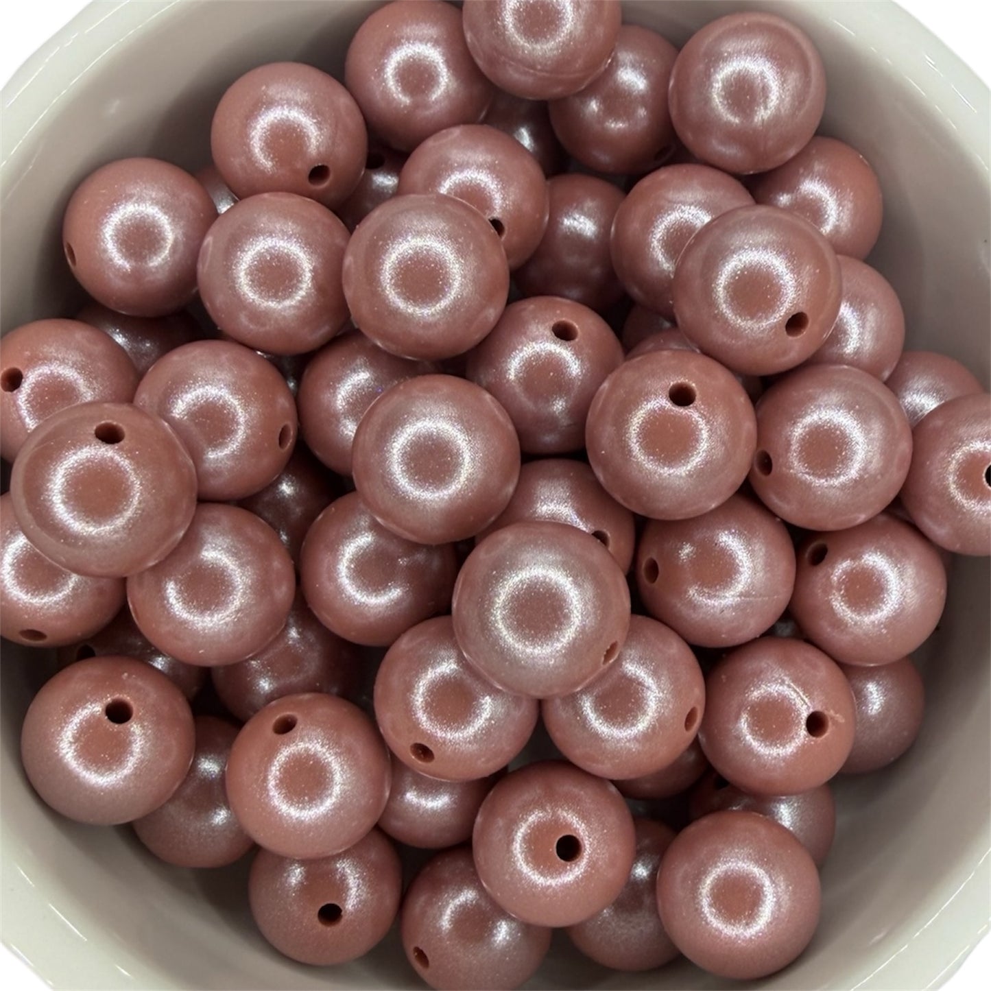Rose Brown- Opal Silicone Bead 15mm