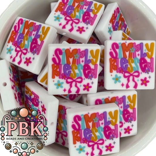 Simply Blessed- EXCLUSIVE TO PBK- Silicone Focal Bead