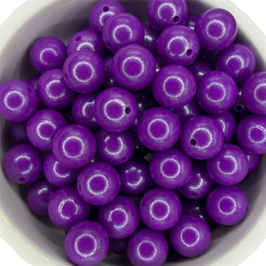 Dark Purple- Opal Silicone Bead 15mm