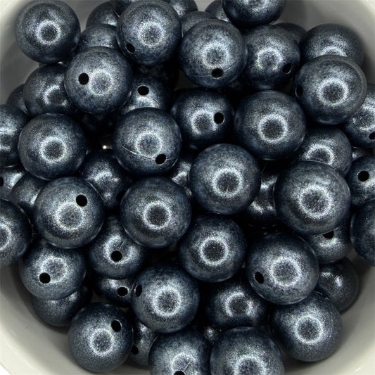 Black - Opal Silicone Bead 15mm