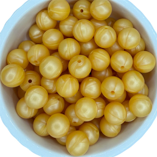 Golden Girl- Silicone Bead 15mm
