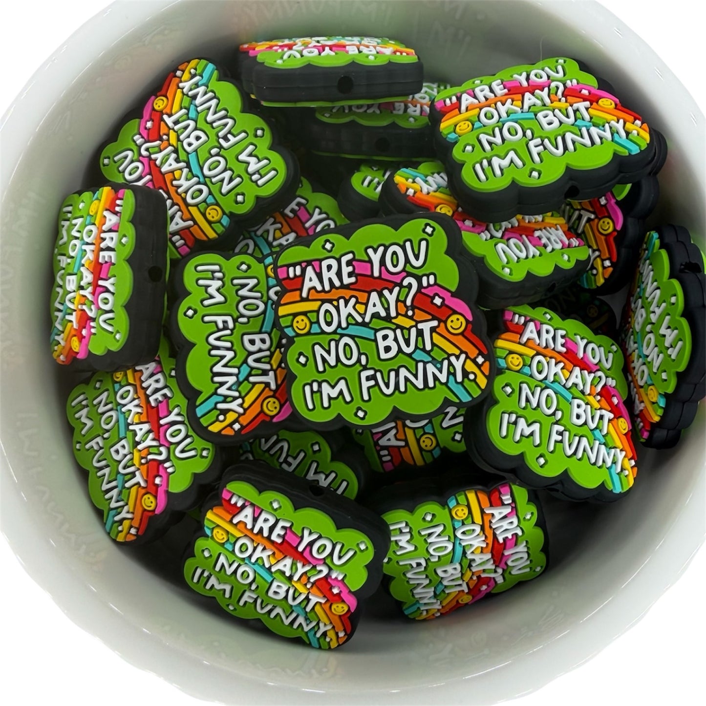 Are you okay?- Silicone Focal Bead