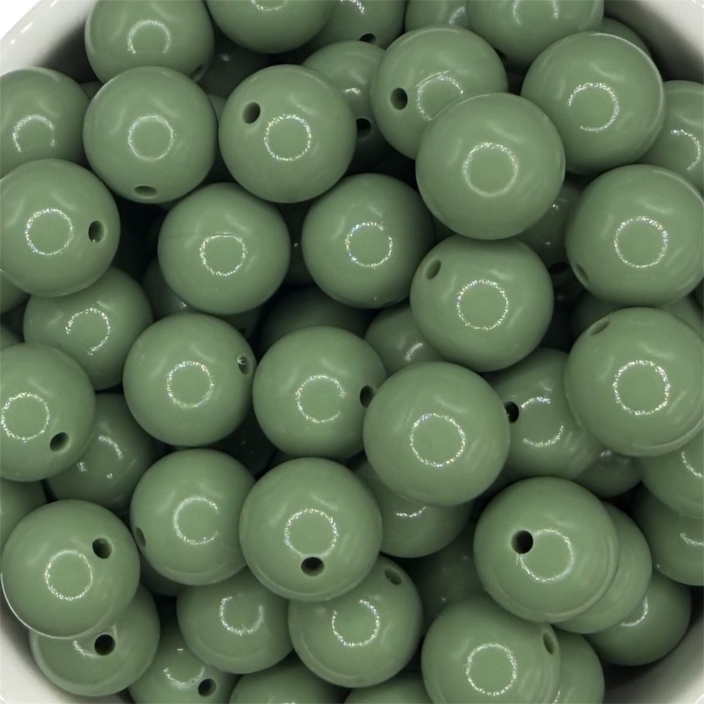 In the Moss- Liquid Silicone Bead 15mm