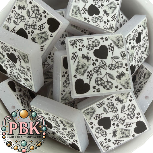 Checkered & Leopard- EXCLUSIVE TO PBK- Silicone Focal Bead