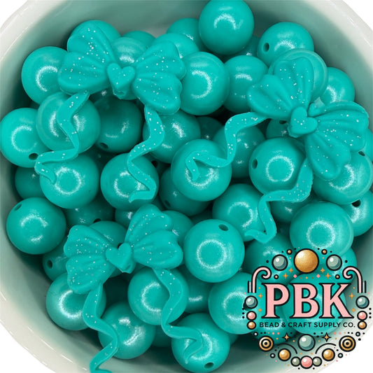 Bow with Tails (Turquoise Glitter) - EXCLUSIVE TO PBK