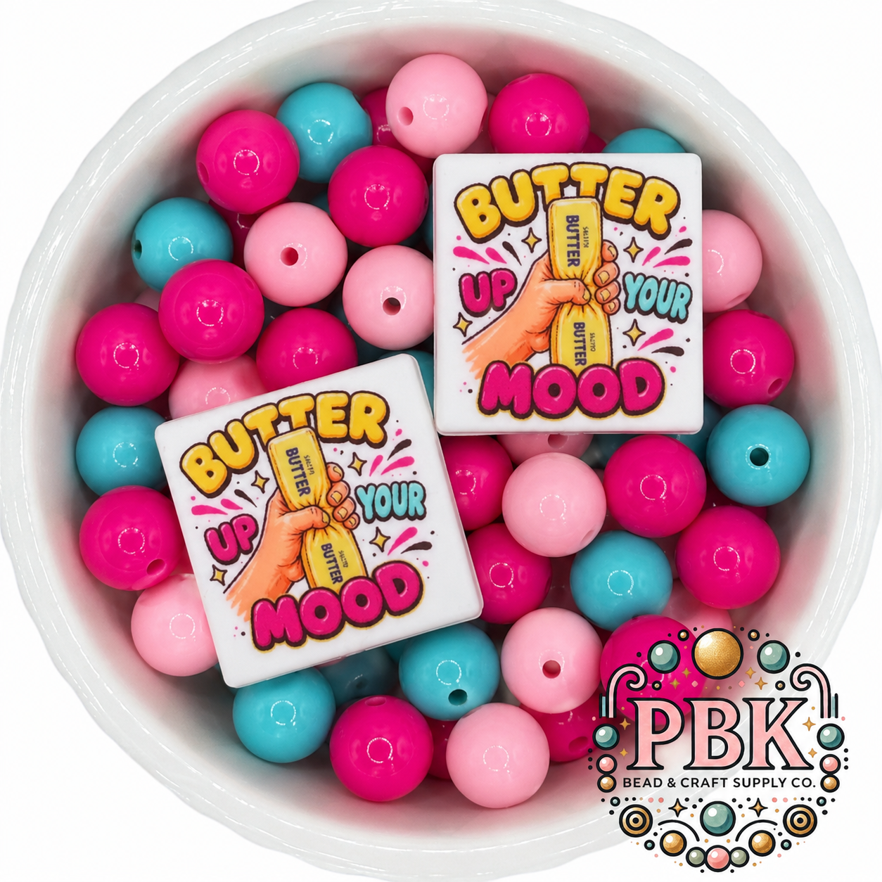 Butter Up Your Mood- Silicone Focal Bead