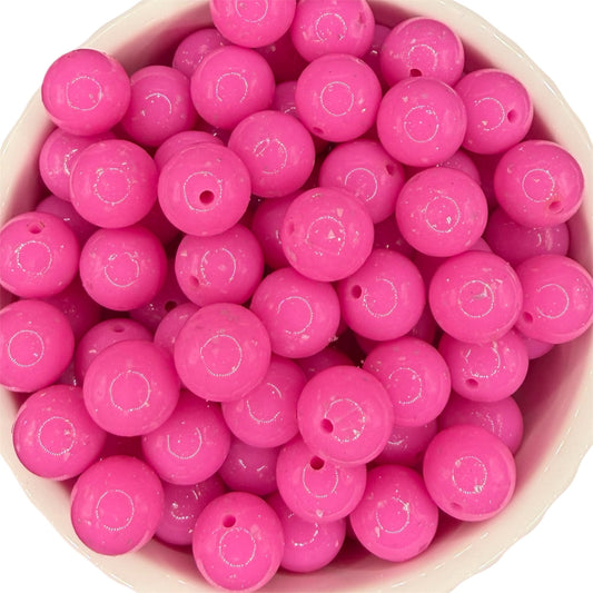 Pink Speckle Liquid- Silicone Bead 15mm
