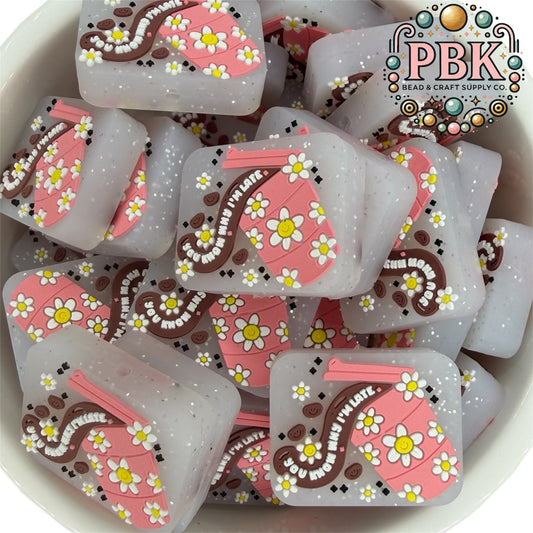 You Know Why I’m Late, Coffee Cup- EXCLUSIVE TO PBK- Silicone Focal Bead