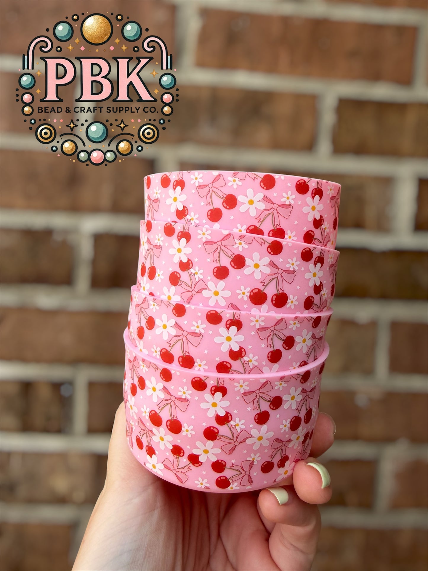 Cherry Bow & Daises- Tumbler Boot (collab)