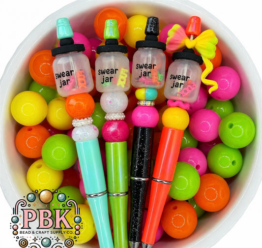 3D Swear Jar Shaker - EXCLUSIVE TO PBK- Silicone Focal Bead