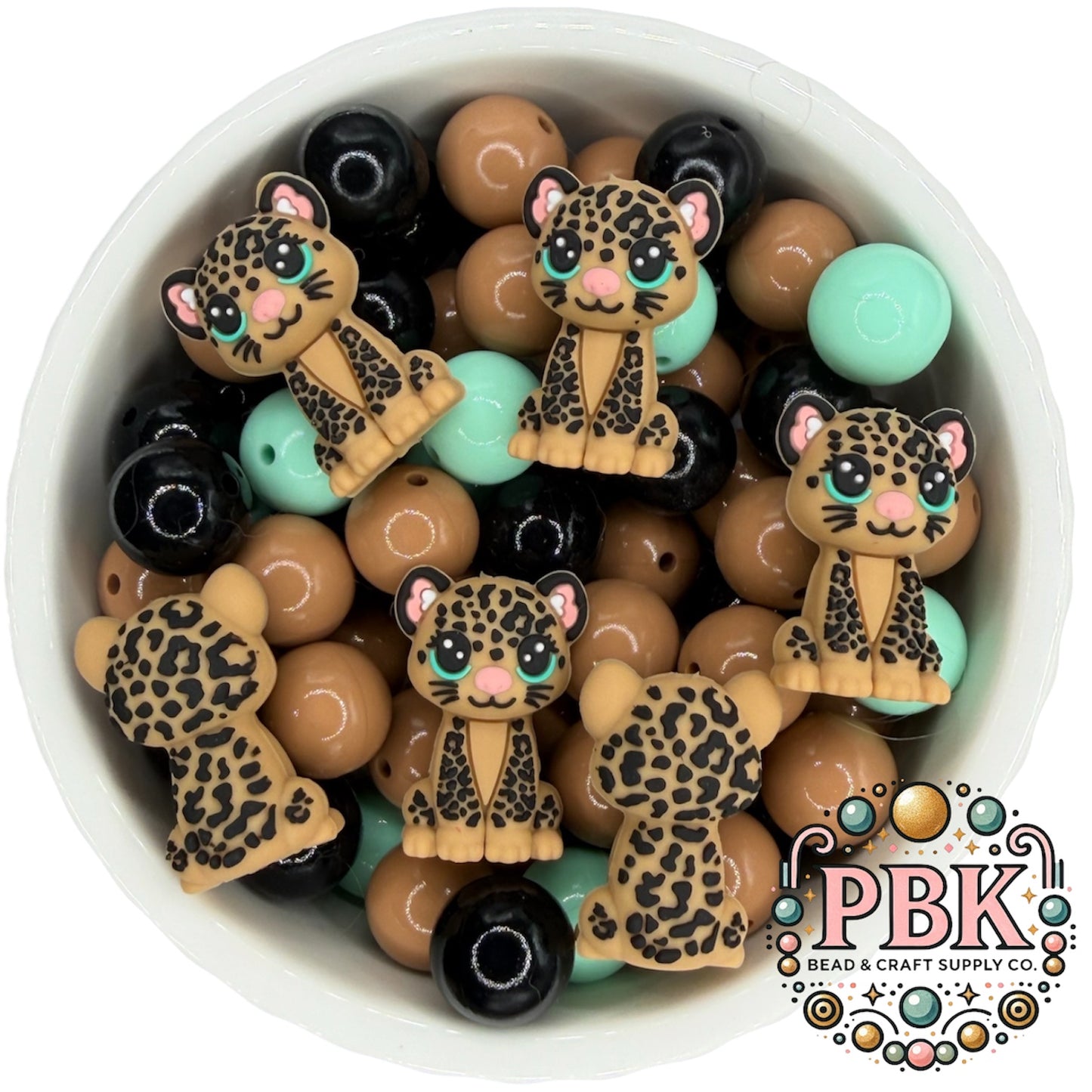 3D Leopard- EXCLUSIVE TO PBK- Silicone Focal Bead