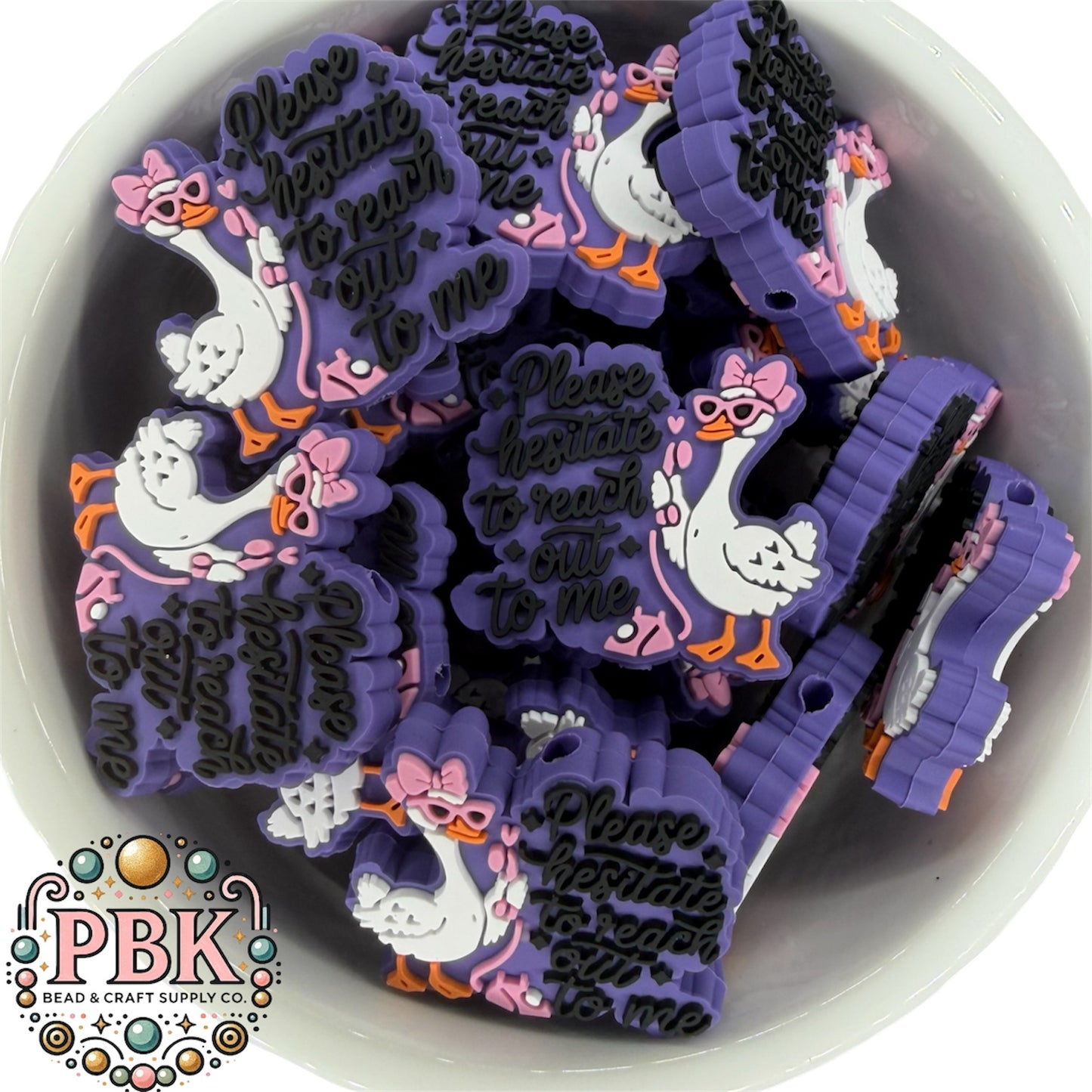 Please Hesitate- EXCLUSIVE TO PBK- PVC Focal Bead