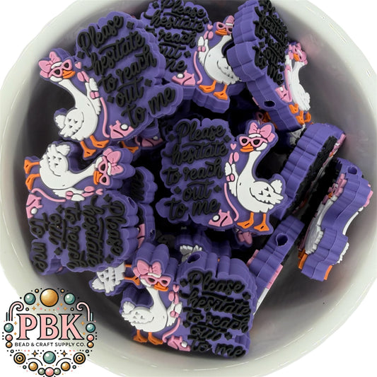 Please Hesitate- EXCLUSIVE TO PBK- PVC Focal Bead