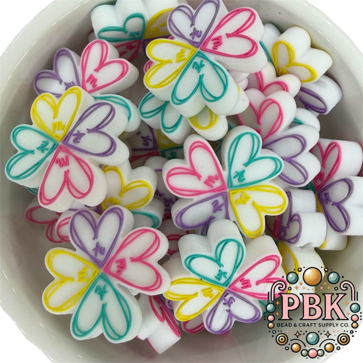 Mama Hearts- EXCLUSIVE TO PBK- Silicone Focal Bead