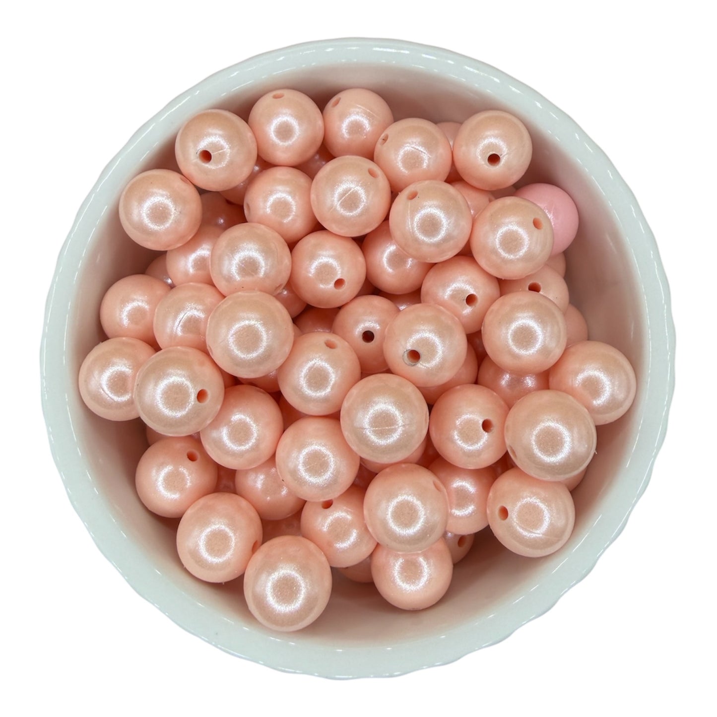 Salmon- Opal Silicone Bead 15mm