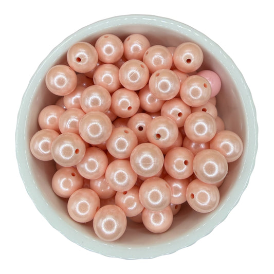 Salmon- Opal Silicone Bead 15mm