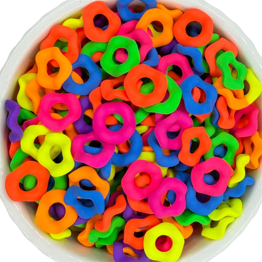 Wavy Spacer 16mm - NEON (mixed pack of 20)