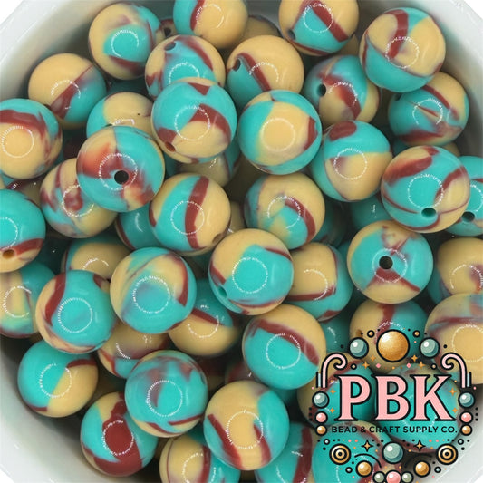 Western Swirl Liquid- EXCLUSIVE- Silicone Bead 15mm