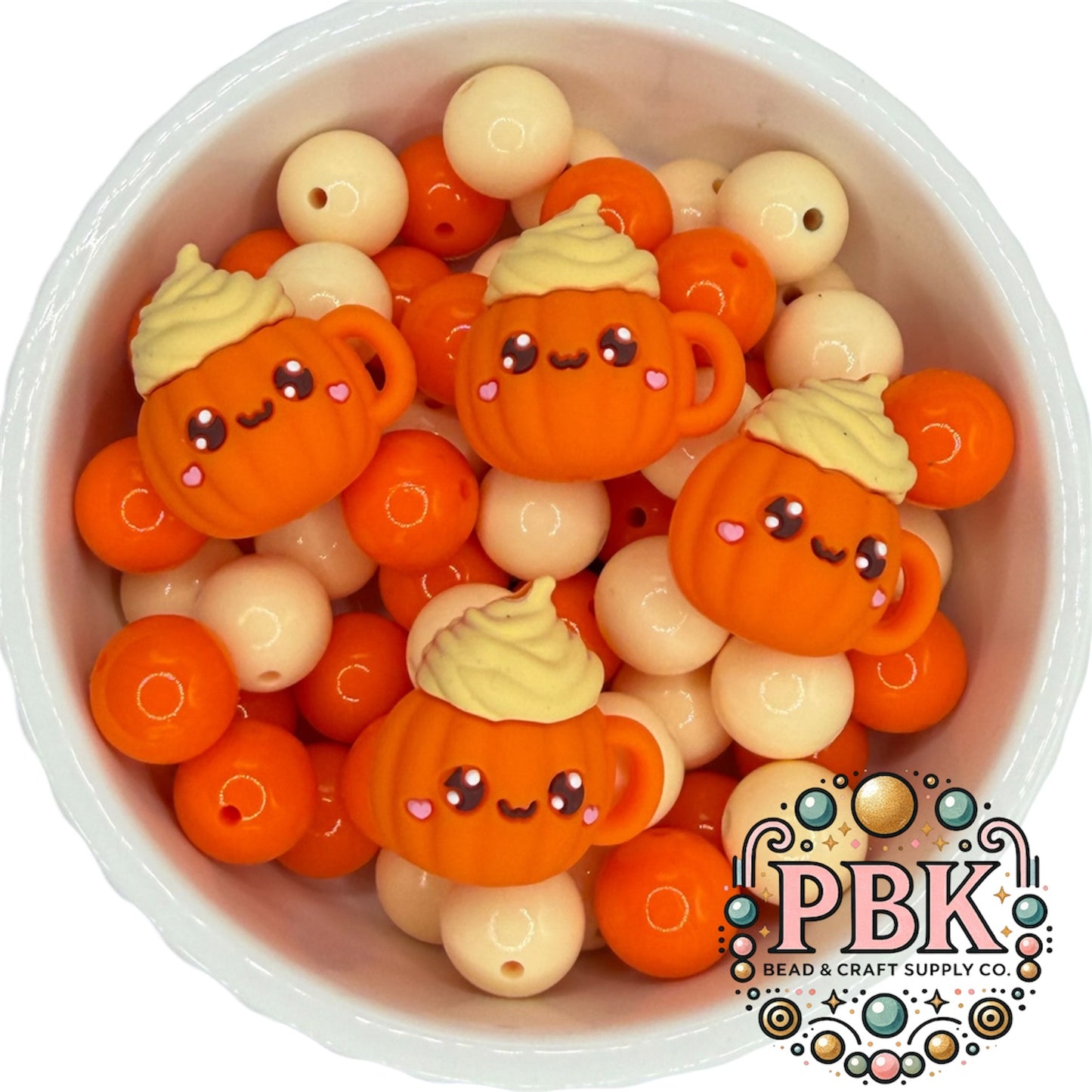 3D Pumpkinccino - EXCLUSIVE TO PBK- Silicone Focal Bead
