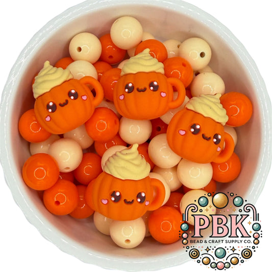 3D Pumpkinccino - EXCLUSIVE TO PBK- Silicone Focal Bead