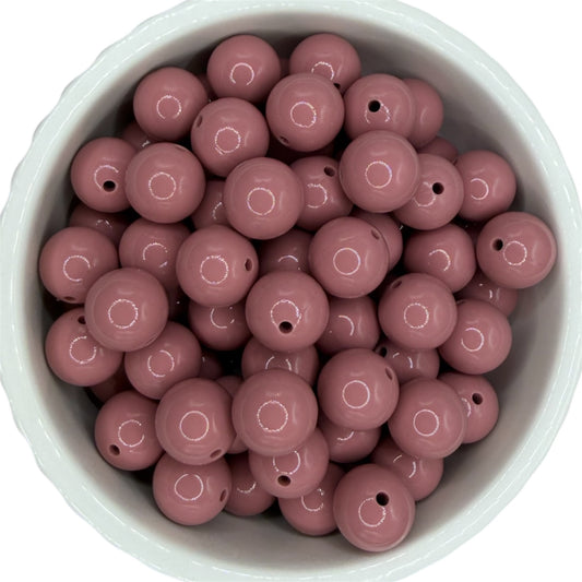 Dusty Pink- Liquid Silicone Bead 15mm