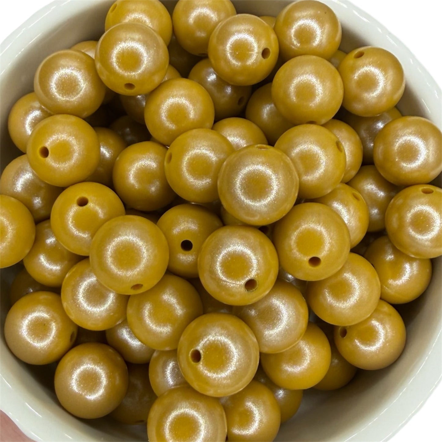 Honey Mustard- Opal Silicone Bead 15mm