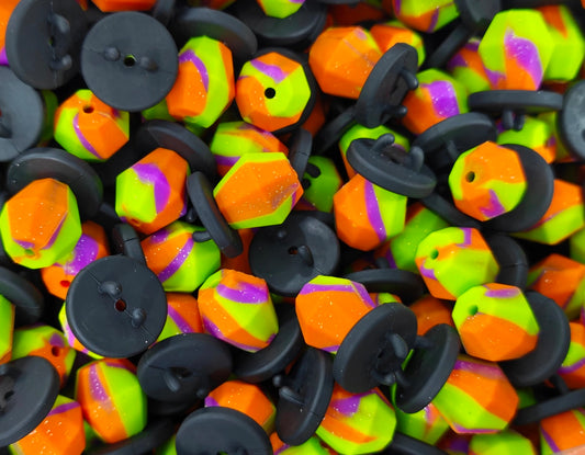 3D Spooky Swirl Ring Pop- EXCLUSIVE TO PBK- Silicone Focal Bead