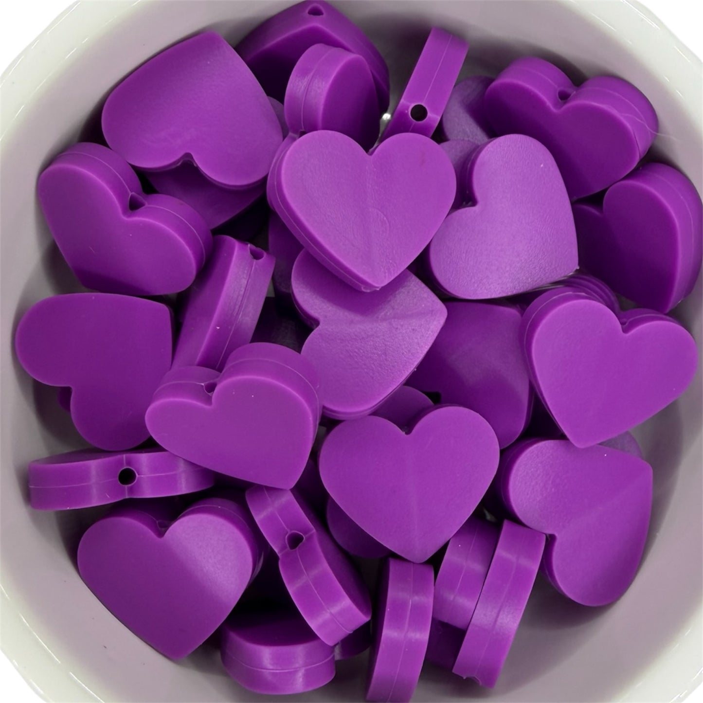 Purple Heart Silicone Focal