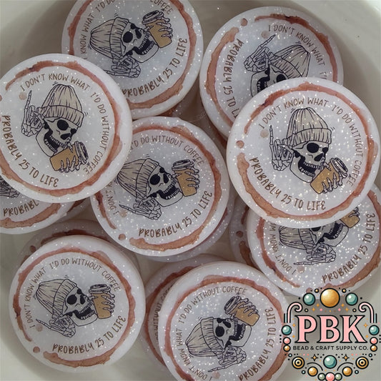 25 to life (coffee)- EXCLUSIVE TO PBK- Silicone Focal Bead