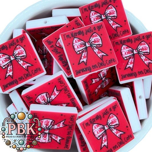 Literally Just a Girl Surviving on Diet Cola- EXCLUSIVE TO PBK- Silicone Focal Bead