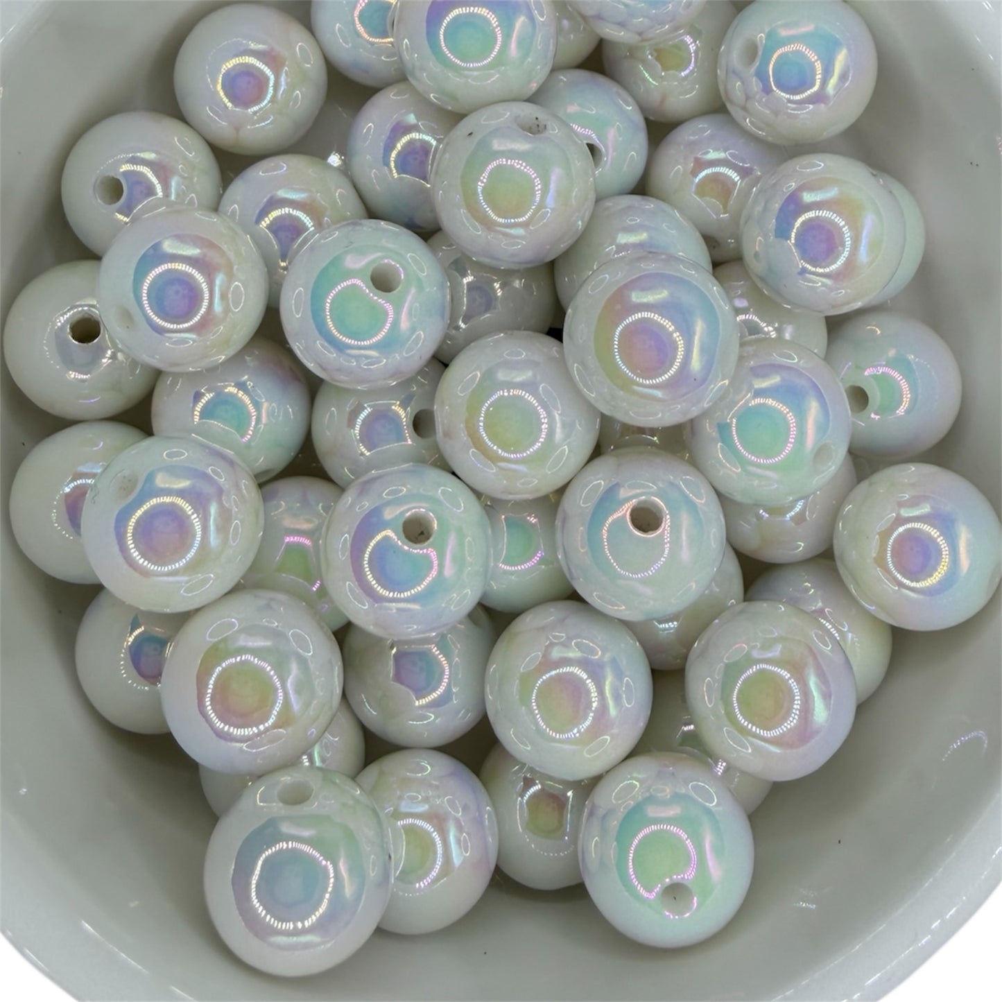 White Iridescent- Speciality Beads