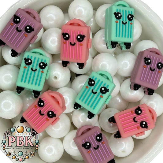 3D Travel Cutie (Suitcase/Luggage)- EXCLUSIVE TO PBK- Silicone Focal Bead