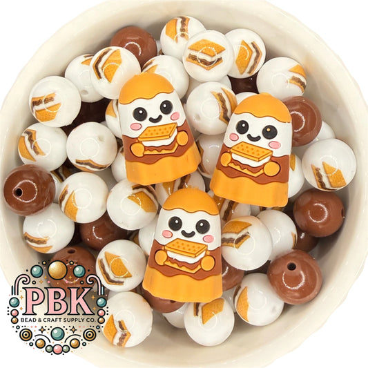 3D S’more’s Ghostie- EXCLUSIVE TO PBK- Silicone Focal Bead