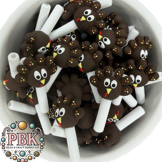 Tom Tom the Turkey- 3D Cake Pop- EXCLUSIVE TO PBK- Silicone Focal Bead