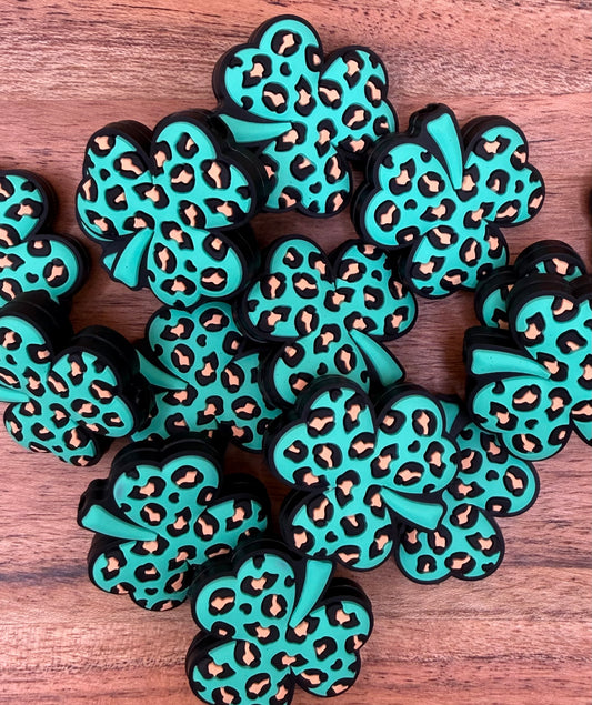 Leopard Clover-  Silicone Focal