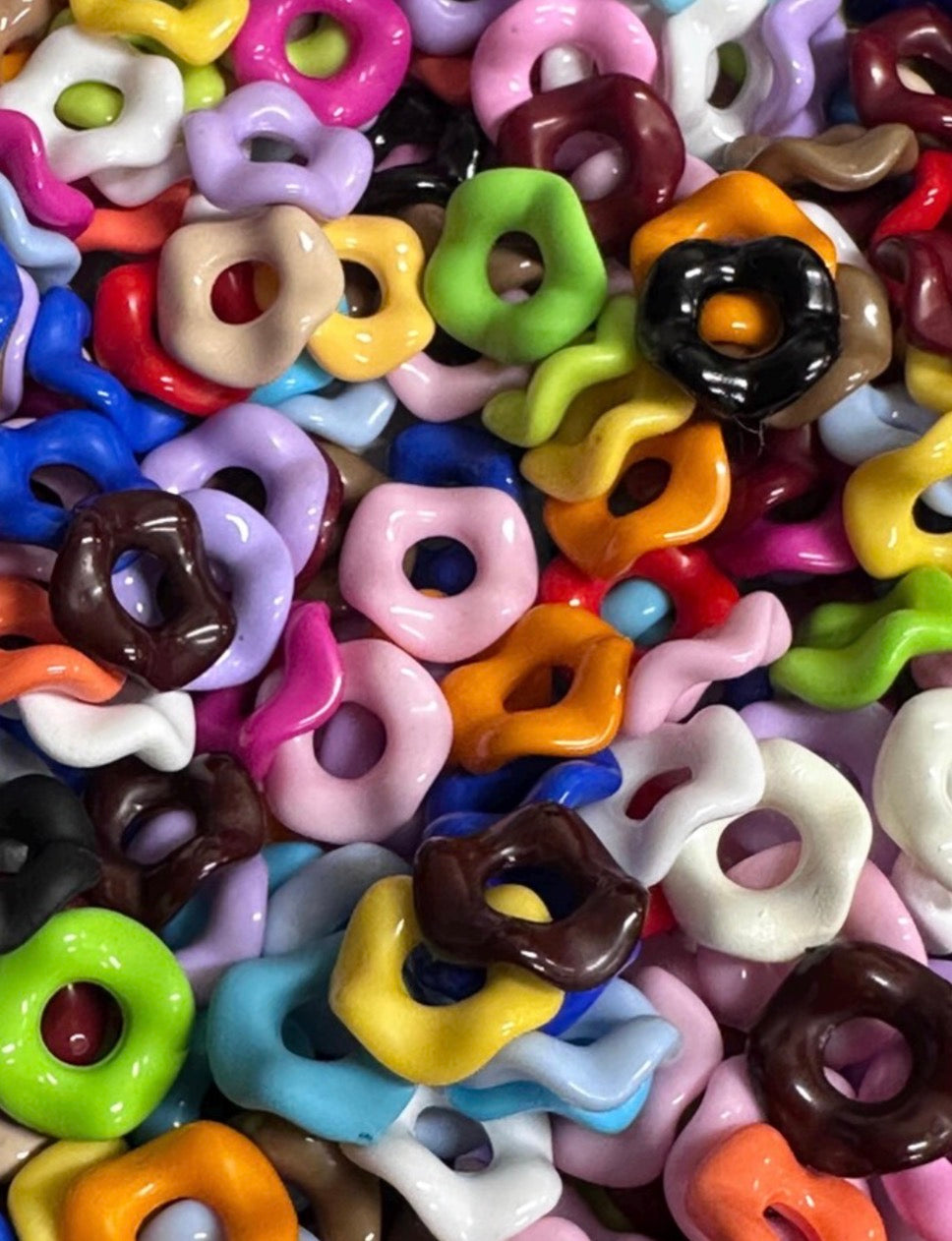 Wavy Spacer 16mm - SHINY (mixed pack of 20)