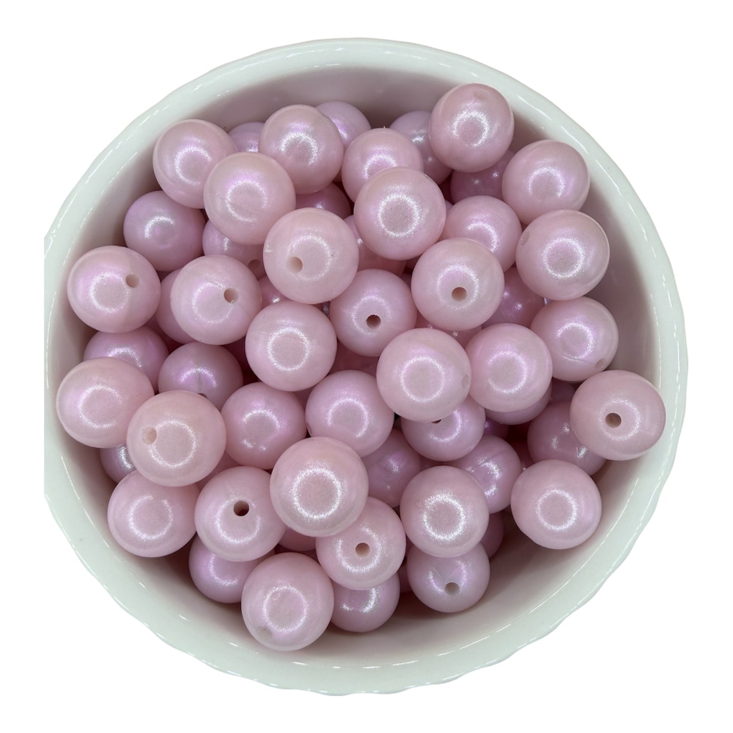 Pink Pearl Iridescent - Opal Silicone Bead 15mm