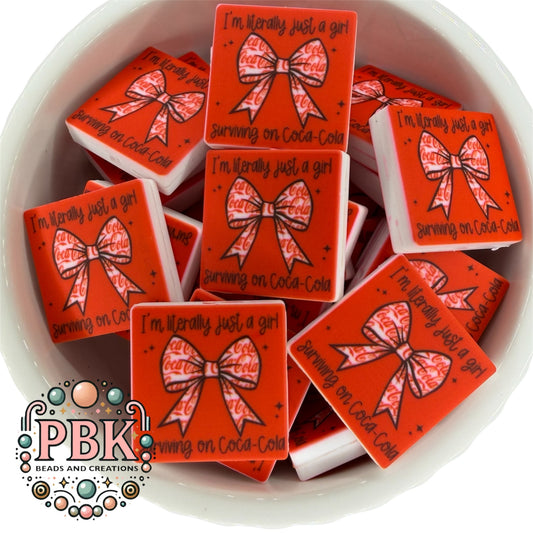 Literally Just a Girl Surviving on Cola- EXCLUSIVE TO PBK- Silicone Focal Bead